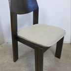 Set Van 6 Brutalist Stoelen En Uitschuifbare Eettafel thumbnail 17