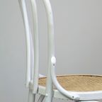 Wit Geschilderde Originele Antieke Thonet Stoel Model Nr. 18 thumbnail 7