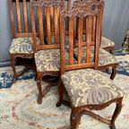 Set Van 6 Antieke Stoelen Lodewijk Xv-stijl. thumbnail 4
