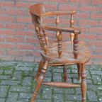 Captain Chair Windsor Bureaustoel Mahoniehout Antiek thumbnail 9