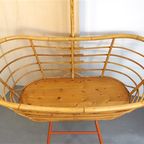 Vintage Rotan Wieg Schuine Poten thumbnail 5