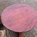 Antieke Klassieke Half Hoge Salontafel, Bijzettafel thumbnail 5