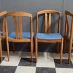 4X Ekstrom Oak Dining Chairs For Johansson & Soner Sweden 1960S thumbnail 9