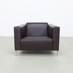 Lounge Chair “Steel” In Leather And Steel By Moroso, 2000S thumbnail 3
