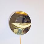 Vintage Wandlamp Two Tone Messing Chroom Regency ’70 Rond thumbnail 2