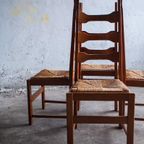 Brutalist Oak Chairs ( Set Of Four ) thumbnail 3