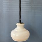 Vintage Mid Century Opaline Melkglazen Hanglamp thumbnail 7