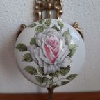 Vintage Italiaanse Haak Messing Met Porselijn thumbnail 9