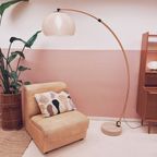 Italian Arc Lamp With Taupe Marble Base thumbnail 2