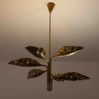 Zeldzame Mid-century "leaf" Luster Van Angelo Lelii Voor Arredoluce, 1970 thumbnail 2