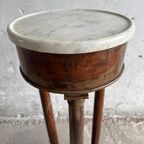 Antique Marble Top Pedestal Table thumbnail 3