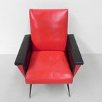 Vintage Skai Fauteuil Met Armleuningen thumbnail 5