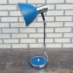 Vintage Bureaulamp Blauw thumbnail 8