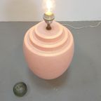 Xl Vintage Kostka Tafellamp Keramiek France 1980 Pastel Roze thumbnail 12