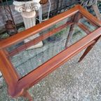 Klassieke Vitrinetafel Bijzettafel, Sidetable Afm. 100x45cm thumbnail 5