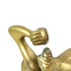 Art Deco Stijl Beeld Elegante Naakte Vrouw Massief Messing thumbnail 11