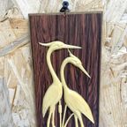 Vintage Vogelprentje Ooievaar Kraanvogel Seventies thumbnail 3