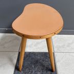Pink Leatherette Kidney Shaped Plant Table 1960S thumbnail 4