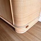 Sale Italiaans Bamboe Rotan Sideboard Dressoir Vintage thumbnail 6