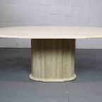 Vintage Italian Travertine Table, 1970'S thumbnail 2