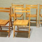 Set Van 5 Vintage Houten Klapstoelen Stoelen thumbnail 12