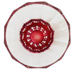 Kristallen Vaas Val Saint Lambert Rood Transparant 1950’s thumbnail 5