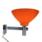 Space Age - Vintage - Aluminium Wandlamp Met Kunststof Kap - Mid Century thumbnail 4