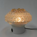 Vintage Plafondlamp Met Glazen Kap thumbnail 3