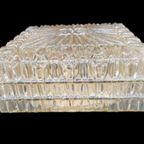 Vintage Amber Kleurige Glazen Plafonniere Plafondlamp thumbnail 7