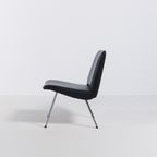 Danish Architectural Chair In Black Vinyl From 1960’S thumbnail 8