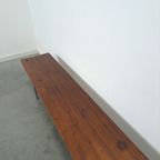 Massief Mahonie Houten Bank Met Chromen Poten thumbnail 12