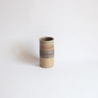 Cylindrical Ceramic Vase With Earthy Color Tones By Tue Poulsen, Denmark 1970S. thumbnail 11