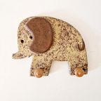 Vintage Kapstok Jaren 70 Keramieke Olifant Kapstokje thumbnail 5