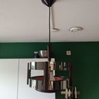 Space Age Hangende Lamp Chroom Oranje thumbnail 3