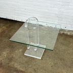 Vintage Design Plexiglas / Glass Side Table thumbnail 3