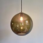 Vintage Hanglamp Van Gerookt Glas, Jaren 70 thumbnail 10