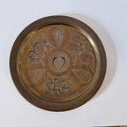 Oud Koperen Wandbord Oosterse Wand Schaal thumbnail 7