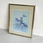 Vintage Anni Moller Vogel Prent Schilderij thumbnail 2