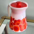 Vintage Arcopal France Lotus Kan Oranje Bloemen Retro thumbnail 3