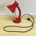 Vintage Rood Bureaulampje Tafellamp thumbnail 3