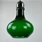 1 Of 4 Dark Green Droplet Shaped Glass Pendant From Germany, 1970 thumbnail 9