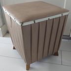 Vintage Poef Vierkant Beige Geplooid Skaileer thumbnail 2