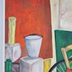 Vintage Schilderij Postwar Contemporary Stilleven Rietveld thumbnail 6