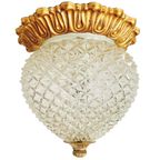Vintage Plafondlamp Barok Messing Goud Gaetano Sciolari Jaren 60 thumbnail 3