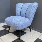 Blue Wool Cocktail Chair 1960S thumbnail 2