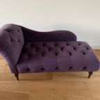 Purple Velvet Chaise Lounge thumbnail 4