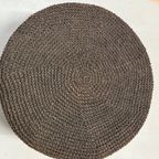 Ronde Zwarte Sisal Poef, Op 3 Houten Poten thumbnail 16