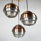 Lakro Amstelveen - Hanglamp Met 3 Lampen - Ufo Lamp - Space Age - Aluminium - 60'S thumbnail 9