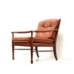 Vintage Leren Fauteuil Van Ulferts Sweden Gemaakt In De Jaren '70 thumbnail 11