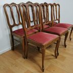 Brocante Queen Ann Eettafelstoelen, Stoelen Set Prijs 6 Stuks thumbnail 5